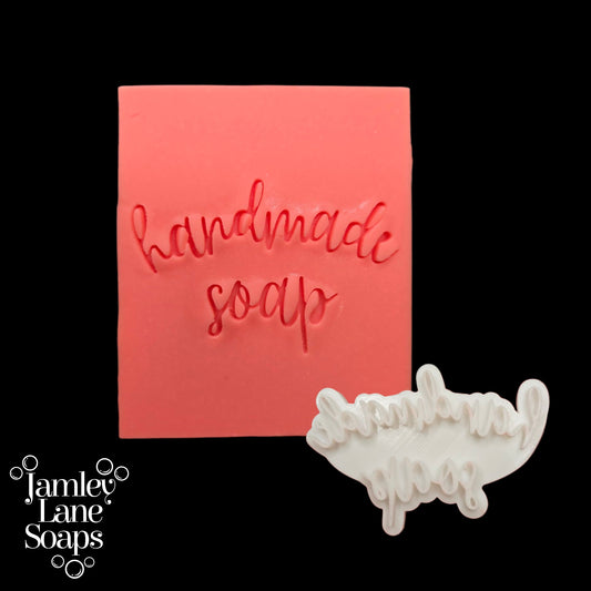Cursive Handmade Soap Stamp