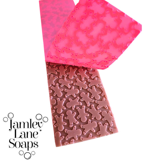 Gingerbread Man Soap Impression Mat Christmas Soapmaking Tools