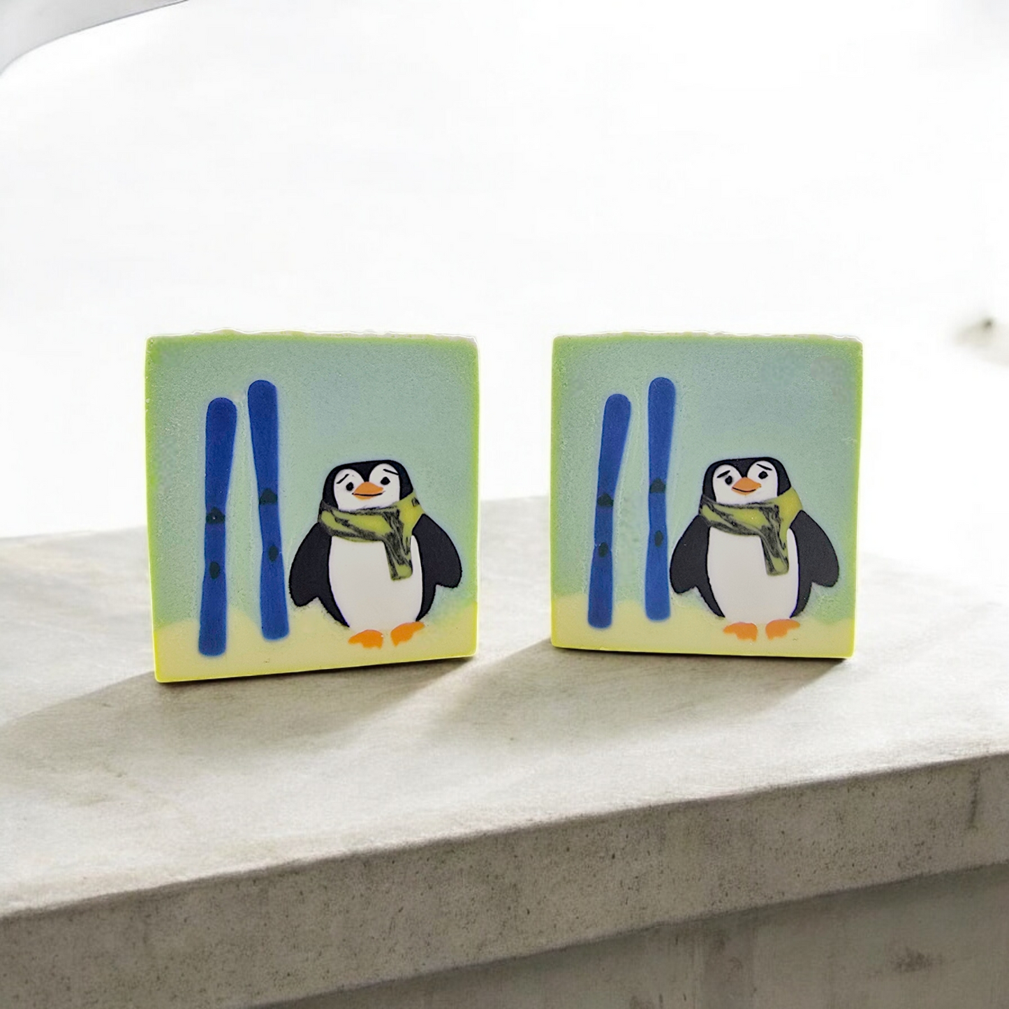 Penguin Goes Skiing Artisan Goat Milk Soap 3oz Bar