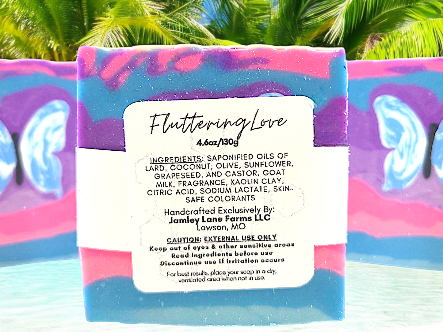 Fluttering Love Goat Milk Artisan Soap 4oz Bar