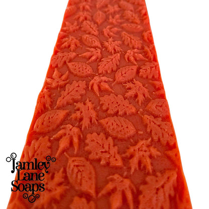 Autumn Drift Leaf Impression Mat | Fall Texture Soap Tool