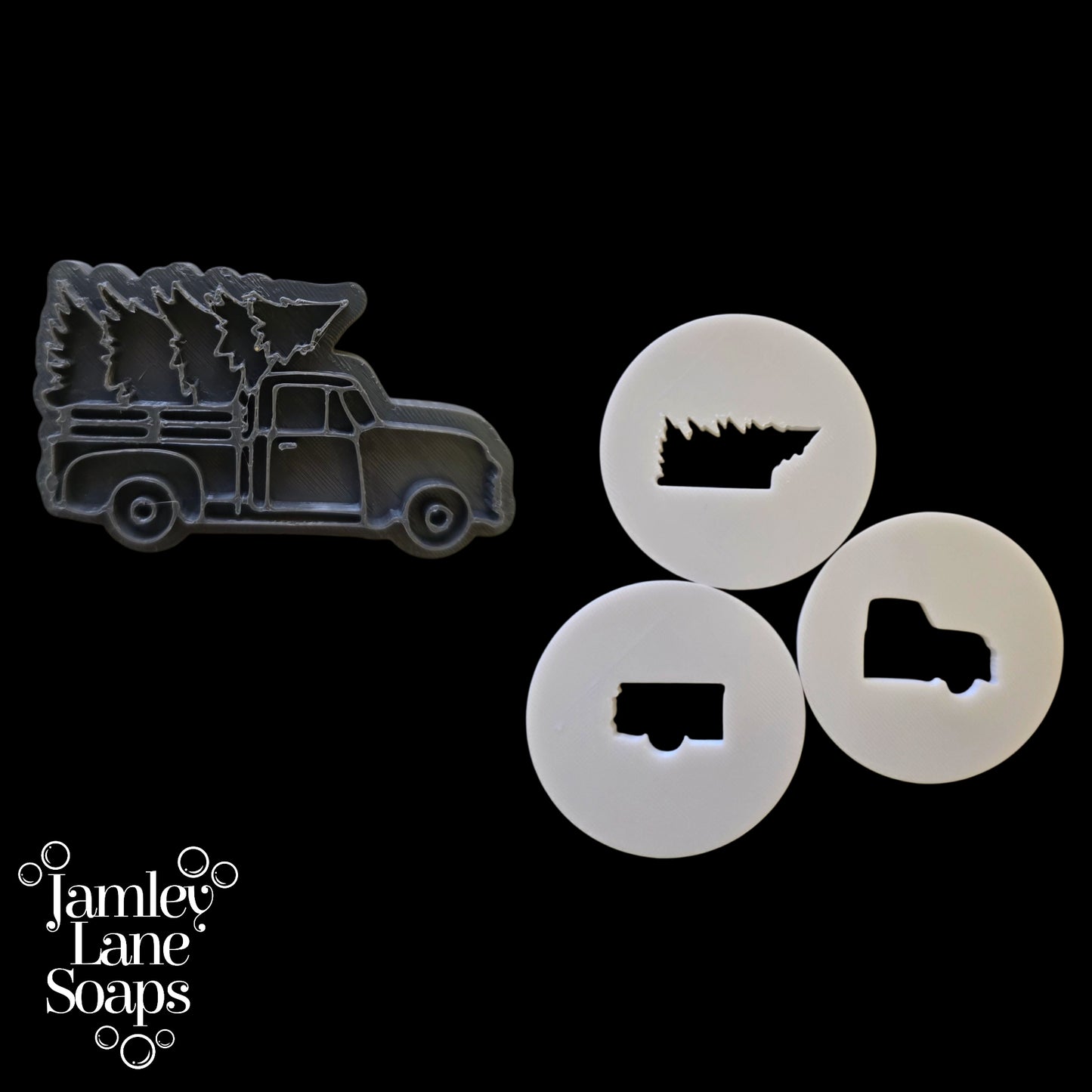 Christmas Truck Soap Stamp and Extruder Disc Set