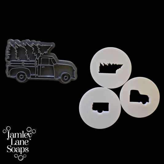 Christmas Truck Soap Stamp and Extruder Disc Set