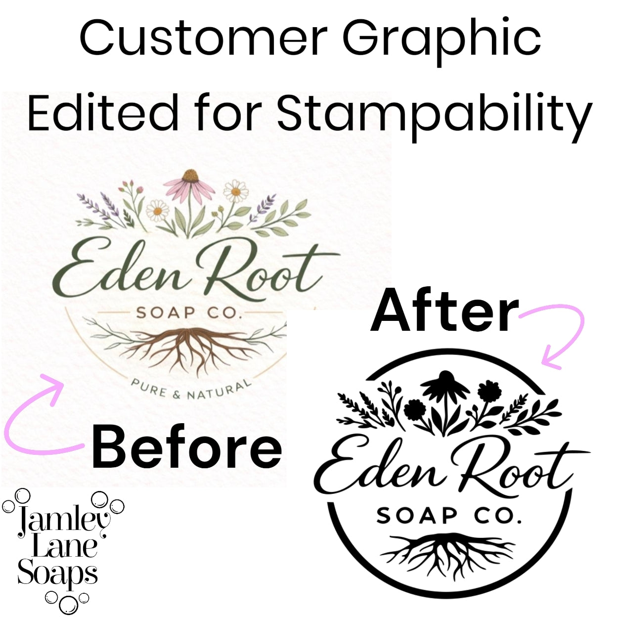 Custom Soap Stamp- Approx 2.5"- Add Your Brand Logo